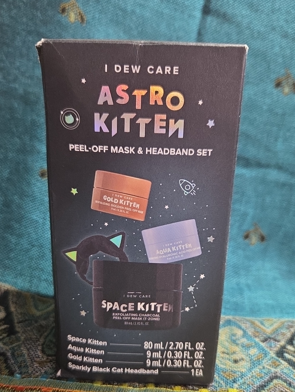 I Dew Care Astro Kitten Peel-Off Mask & Headband Set